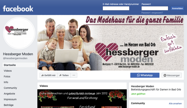 Hessberger Moden auf Facebook