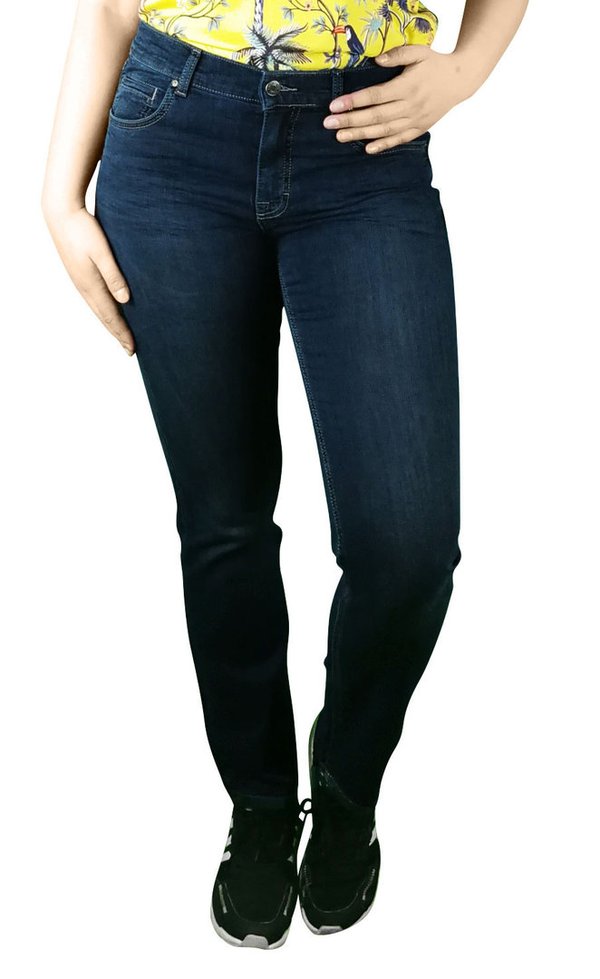 Cici 585: Lässiger Used-Look schmale Passform CrinkleEffekte Jeans