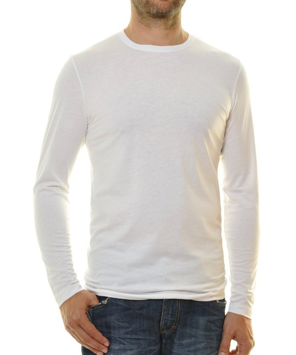 Ragman langarm T-Shirt 482180 Rundhals Slim Fit Farbe weiß