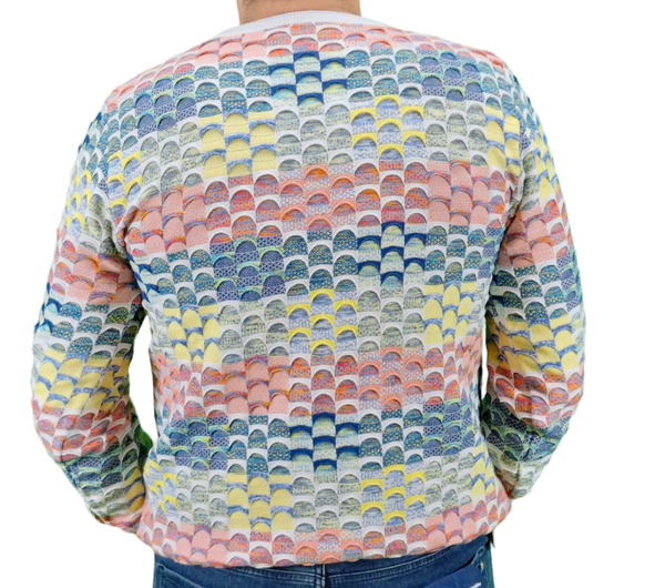 Herrenpullover Intarsienstrick Pullover mit 3D-Effekt